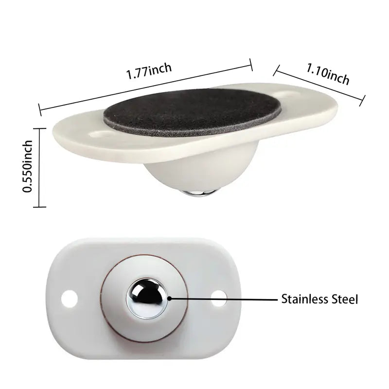 GFOUK Berberi 360 Degree Rotation Self Adhesive Mini Caster Wheels
