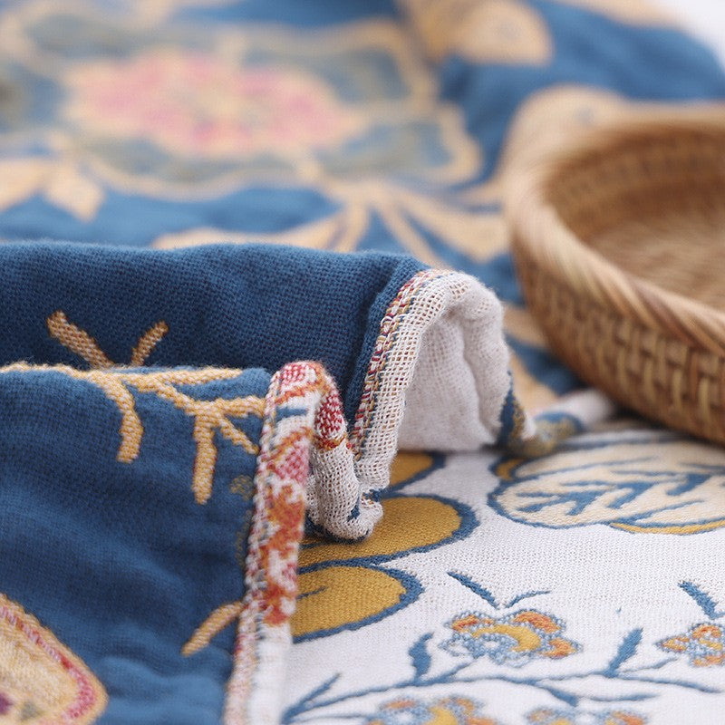 Eden Floral Reversible Throw Blanket